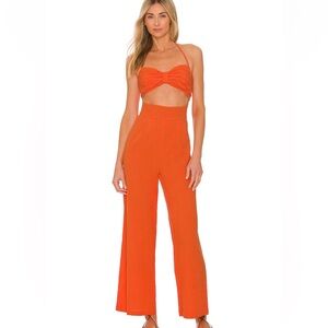 Chic Orange Cutout Jumpsuit